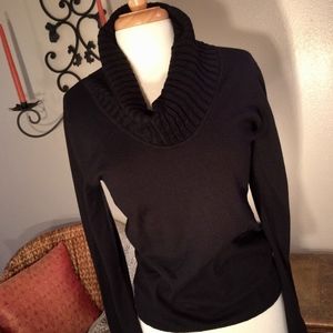 Silk Blend Cowl Neck Sweater